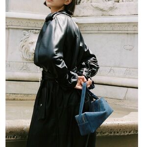 Elleme Trousse Suede Shoulder Bag in Marine Blue